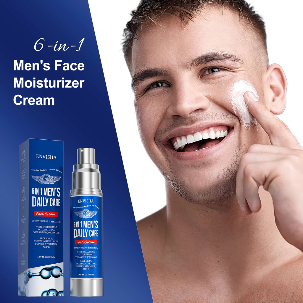 Men’s 6‑in‑1 Anti‑Aging Facial Cream – Firming, Hydrating & Brightening Moisturizer with Collagen
