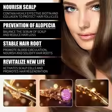 Biotin & Collagen Hair Growth Oil – Anti Hair Loss Scalp Treatment for Thicker, Fuller Hair, Strengthens & Nourishes