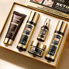 Retinol Skin Care Sets Moisturizing 5pcs/set Face Cream Serum Face Cream Eye Creams Facial Clreanser Toner Anti Wrinkle Kit